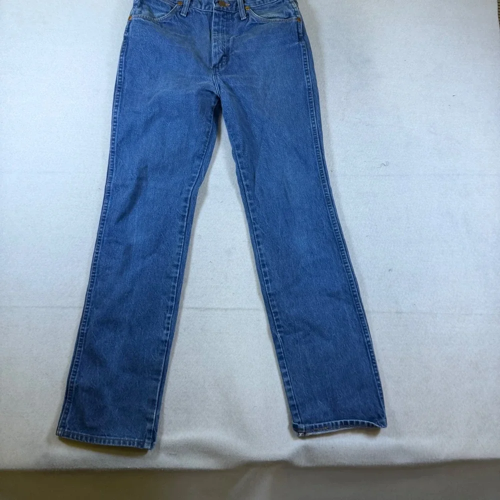 Wrangler 936DEN Slim Fit Cowboy Cut Jeans Mens 31x32 Medium Wash Made in USA